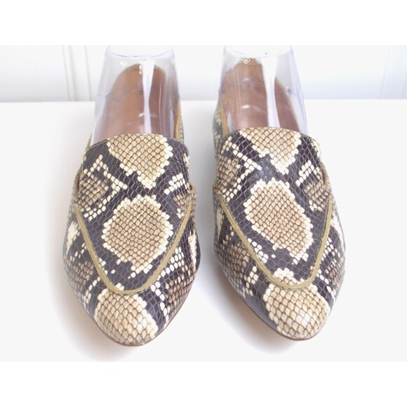 Madewell Frances Skimmer Slip On Loafer Snakeskin Leather US Size 7.5 - Picture 3 of 7